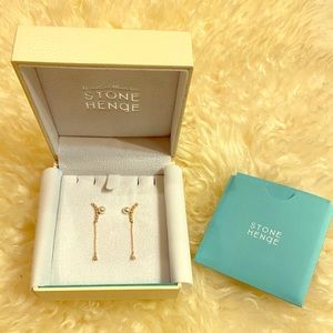 New! Stone Henge 14K Rose Gold earring